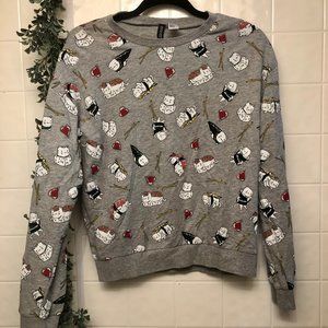 Sushi Cats Gray Sweatshirt